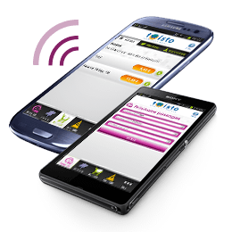 Smartphones avec l'application Twisto